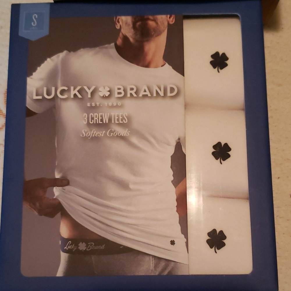 Lucky Brand Men's Three-Pack Crew T-Shirt